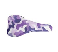 Binienty Purple Camouflage Bike Seat Cover Soft Bicycle Seat Pad Covers- Bikes Saddle Cushion with Dust Resistant Cover