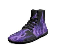 Binienty Purple Fire Flame Athletic Hiking Water Shoes Mens Womens Barefoot Aqua Swim Shoes with Zero Drop Cushioned Ankle Support Gifts for Freinds,Family,Mom,Dad