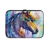 Binienty Rainbow Horse Laptop Bag Case Waterproof Scratchproof and Heave Duty Laptop Sleeve for All Laptops Computer Carrying Case Cover for Office College Women Men