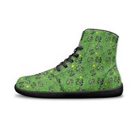 Binienty St. Patrick's Day Barefoot Shoes Men Minimalist Lightweight Cross-Trainer Green Leaf Zero Drop Wide Toe Box Wrestling Walking Shoes Cozy Flat Sneakers,US 10