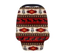 Binienty Sunflower She is Life Itself Wild and Free Print, Car Seat Cover for Babies, Stretchy Fabric Baby Nursing Cover, Infants Carseat Canopies