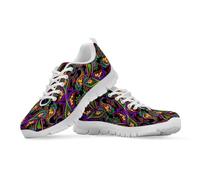 Binienty Tirppy Flower Walking Shoes for Womens Girls Fashion Lace Up Lightweight Tennis Shoes Casual Mesh Running Sneakers Flats, UK 10