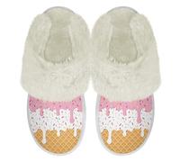 Binienty Toast Avocado Women's Funny Slippers Plush Fuzzy Lined House Shoes for Ladies Girls Flannel Lining Bedroom Slippers Casual Daily Wear, Size 5.5-6.5