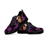 Binienty Women Running Shoes Soft Memory Foam Sneakers Girls Ladies Lightweight Hiking Camping Air Mesh Training Athletic Shoe - Calavera Girl Dead Day, UK 6