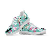 Binienty Women Trainers - Cartoon Kitten Sports Running Shoes for Girls Ladies Causal Travel Walking Flat Shoe Lace-up Design, UK 7