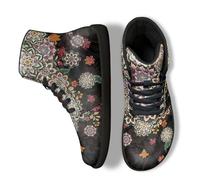 Binienty Womens Mens Barefoot Booty Shoes Mandala Boho Floral Sneakers High Top Hiking Boots Minimalist Zero Drop Barefoot Shoes for Men Ideal for Running Walking Cycling Training