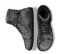 Binienty Womens Mens Wide Minimalist Barefoot Sneakers Black Mandala Minimalist Winter Snow Boots for Men Size 7.5 Zero Drop Sole Wide Toe Box Hiking Boots Athletic Water Shoes