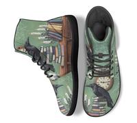 Binienty Women's Minimalist Barefoot Shoes Book & Crow Design Men's Water Sneakers with Secure Fit and Ground Feel for Hiking Camping Running, US 10