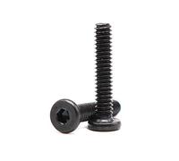 binifiMux 10-Pack Black 1/4x2-1/4" Countersunk Rivet Socket Cap Connecting Bolts Cap Nuts Assortment Kit for Furniture Connecting