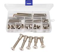 binifiMux 25-Pack Rivet Hex Socket Head Cap Countersunk Bolt and Barrel Nut, M6x20mm/ M6x30mm/ M6x40mm/ M6x50mm/ M6x60mm Bolt