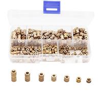 binifiMux 300pcs M3 Knurled Threaded Inserts, Brass Female Press in Embedment Heat Set Nuts Assortment Kit for Laptop 3D Printer Plastic