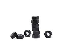 binifiMux 40pcs M6-1.0mm Black Hex Nuts Carbon Steel 8.8 Grade