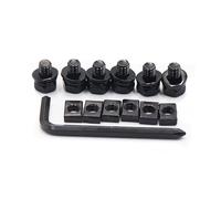 binifiMux 6-Pack Black M6 x14mm Bolt Square Nut Kit, Stainless Steel 304