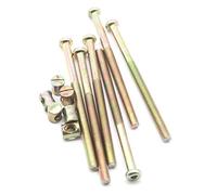 binifiMux M8 Bunk Bed Bolts, M8 Barrel Nuts for Bed, M8 x 120mm Half Thread Bunk Bed Screw, Barrel Furniture Hardware Replacement for Furniture, Pack of 6 Set