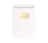 Biniveil Daily Planner Notebook - 2026 Ringed Notebook,Pocket Size Soft Coil A7 Workbook for School Work Planning Journaling Research Nursing Writing Studying