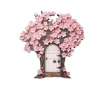 Biniveil Fairy Door,Wooden Garden Fairy Door | Fairy Garden Art Doors, Garden Miniatures Ornaments for Fairy Home, Tree, Indoors or Outdoors