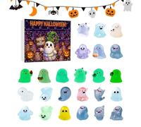 Biniveil Halloween Miniature Countdown Calendar | 24-Day Halloween Count Down Calendar Miniatures | Collectible Sculpture Glow-in-The-Dark Ornament for Kids Teens Adults Couples Friends