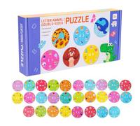 Biniveil Number Puzzle | Alphabet Number Puzzles Learning Toys,Wooden Counting Toys Spelling Educational Toys, Preschool Learning Activities for Classroom Boys Girls Birthday