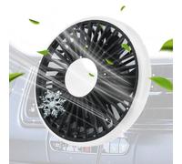 Biniveil Portable Fan for Car,Small Car Air Cooler with Light - 3 Speeds Adjustable Powerful Air Cooler, Automobile Interior Accessories for Camping Road Trips