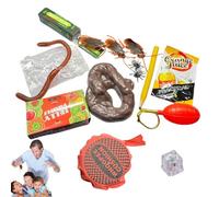 Biniveil Pranks Pack And Joke Toys Box Set | Practical Jokes Games Box | Prank Kit | Prank Props Set | Included Whoopee Cushion, Fake Poo, Fake Roaches | Pranks Gadgets For Kids Adults