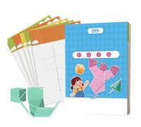 Biniveil Pull String Learning Book, String Geometry Learning Kit, Educational Interactive Hands-On with 12 Models for Homeschool Library Math-Center Teacher-Resources Playroom