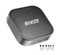 Binize Android 12 Wireless CarPlay AI Box, 4+64G, Wireless CarPlay Wireless Android Auto Adapter AI Box for Car with OEM Wired Carplay, Multimedia Video Box Stream Netflix/YouTube/Spotify Plug&Play