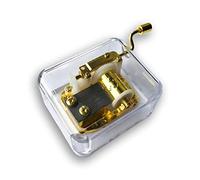 BinkeGG Acrylic Hand Crank Musical Boxes with Sankyo Musical Movement (30 Tunes Option) (Always With Me (Spirited Away))
