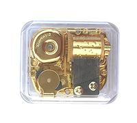 BinkeGG Clear Acrylic Wind up Musical Boxes with Sankyo Musical Movement (65 Tunes Option) (The Sound of Silence)