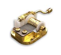 BinkeGG Play (Unchained Melody) Music Box Spare Part Golden Hand Crank Sankyo Musical Movement for DIY Musical Boxes (60 Tunes Option)