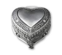 BinkeGG Tin Alloy Heart Shape Wind up Musical Boxes with Sankyo Musical Movement (60 Tunes Option) (O Holy Night (Cantique de Noël))