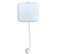 BinkeGG White Plastic Pull String Cord Music Box with Sankyo Musical Movement (60 Tunes Option) (Moon River)