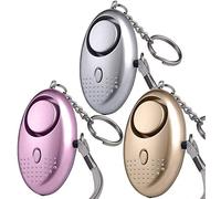 Binky Personal Alarm, 3 Pack Security Keychain with LED Flashlight, Mini 140DB Police Approved Seriens Self Defence Panic Rape Attack Safety Sound Kit for Women Girl Kid Elderly Student, Night Walker