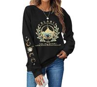 BINLANHANAT Women Acotar Velaris Sweatshirt City Of Starlight Lightweight Pullover Top Bookish Long Sleeve Clothes, Black, Large