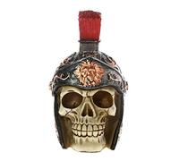 BINLIN Sculpture Art Decor Ancient Rome Centurions Skull Sculpture Table Decoration Caesar General Lion Roman Army Men Skeleton Head Figurine
