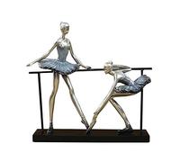 BINLIN Sculpture Statue Gift Ballerina Statue Dancer Sculpture Ornament,Multi-Colored,M