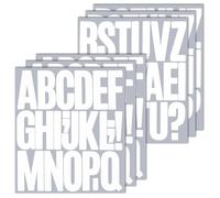 BINLINHONGO 123 Large Alphabet Stickers, 6 Sheets 3 Inches Self-Adhesive Vinyl Letter Sticker Decals for Mailbox, Doors, Cars, Classroom Decor, Suitable for Indoor and Outdoor - White