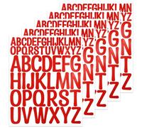 BINLINHONGO 260 Alphabet Stickers, 5 Sheets 1 Inch & 2 Inches Self-Adhesive Vinyl Letter Sticker Decals for Scrapbook, Water Bottles, Door, Mailbox, Gift Decor - Red