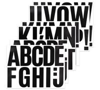 BINLINHONGO 66 Pcs Large Alphabet Stickers, 6 Sheets 4 Inch Self-Adhesive Vinyl Letter Sticker Decals for Mailbox, Doors, Cars, Bulletin Boards, Suitable for Indoor and Outdoor - Black