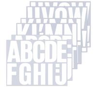 BINLINHONGO 66 Pcs Large Alphabet Stickers, 6 Sheets 4 Inches Self-Adhesive Vinyl Letter Sticker Decals for Mailbox, Doors, Cars, Bulletin Boards, Suitable for Indoor and Outdoor - White