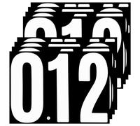 BINLINHONGO 7 Inches Large Number Stickers, 8 Sheets Self-Adhesive Vinyl Sticker Decals for Mailbox, Bulletins Boards, Home and Outdoors, White