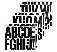 BINLINHONGO 70 Large Alphabet Stickers, 6 Sheets 3 Inches Self-Adhesive Vinyl Letter Sticker Decals for Mailbox, Doors, Trucks, Classroom Decor, Suitable for Indoor and Outdoor - Black