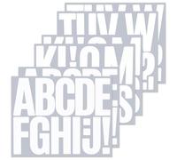 BINLINHONGO 70 Large Alphabet Stickers, 6 Sheets 3 Inches Self-Adhesive Vinyl Letter Sticker Decals for Mailbox, Doors, Trucks, Classroom Decor, Suitable for Indoor and Outdoor - White