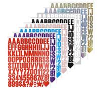 BINLINHONGO 776 Pcs Small Alphabet Number Stickers, 8 Sheets 1 Inch Self-Adhesive Vinyl Letter Sticker Decals for Scrapbooks, Signs, Envelopes, Bottles,Greeting Cards - Multicolor