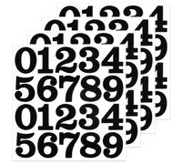 BINLINHONGO 80 Large Number Stickers, 4 Sheets 2 Inches Self-Adhesive Vinyl 0-9 Sticker Decals for Mailbox, Doors, Trucks, Classroom Decor and Outdoors, Black