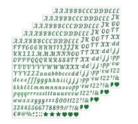 BINLINHONGO 995 Glitter Small Alphabet Number Stickers, 5 Sheets 0.5 Inch Self-Adhesive Vinyl Letter Sticker Decals for Scrapbook, Signs, Envelopes, Water Bottles, Crafts - Green