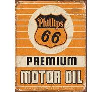 BinLtd Phillips 66 Premium Oil Weathered Vintage Look Retro Style Garage Metal Tin Sign 8x12in New