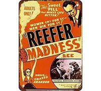 BinLtd Reefer Madness Movie Vintage Style Wall Home Office Pub Beer Funny Tin Sign Metal Tin Sign 8X12 Inches