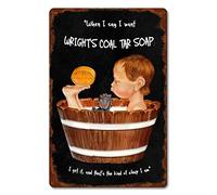 BinLtd Wrights Coal Tar Retro Vintage Decor Metal Tin Sign 12 x 16 inches