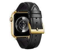 BINLUN Compatible with Apple Watch Strap 42mm 44mm 45mm 46mm 49mm Oil Wax Leather and Breathable Silicone Hybrid Replacement Band Compatible with iWatch Ultra SE SE2 Series 10/9/8/7/6/5/4/3/2/1