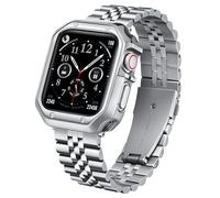 BINLUN Compatible with Apple Watch Strap 49mm 46mm 45mm 44mm 42mm 41mm 40mm 38mm for Men Women, Stainless Steel Metal Band with TPU Case Fit for iWatch Ultra2 Ultra Series 10/9/8/7/SE2/SE/6/5/4/3/2/1